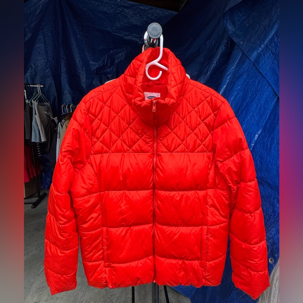 NWOT Old Navy Bright Orange Fleece Lined  Jacket
